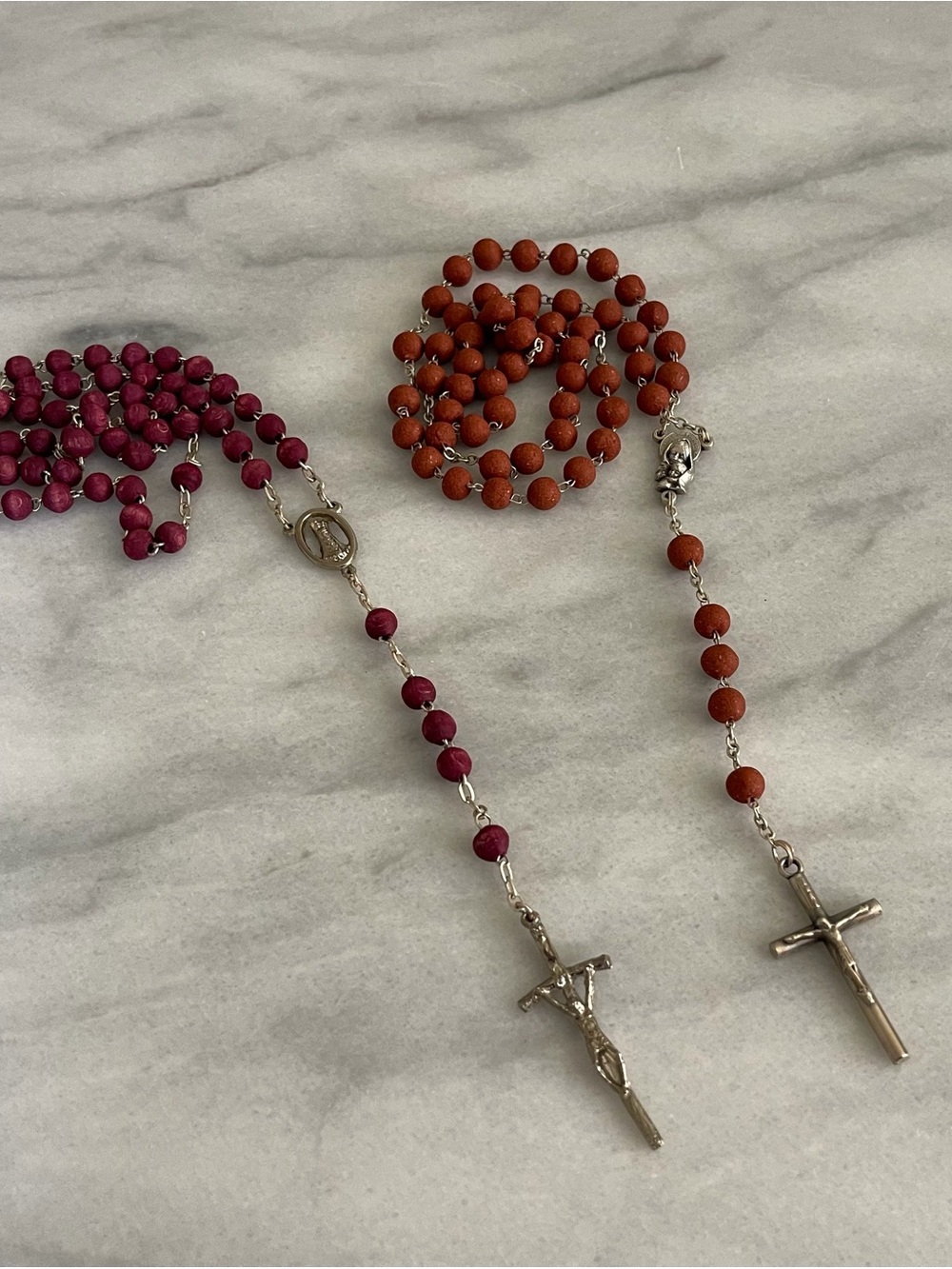 Rosaries two, Handmade beaded aromatic .Rosary Prayer Beads.